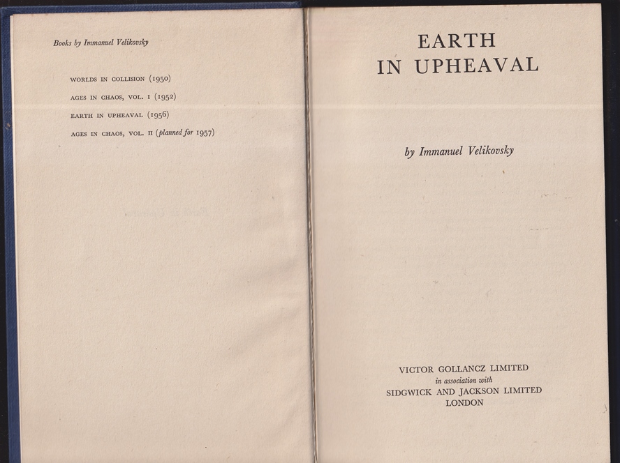 Earth in Upheaval - Velikovsky, Immanuel