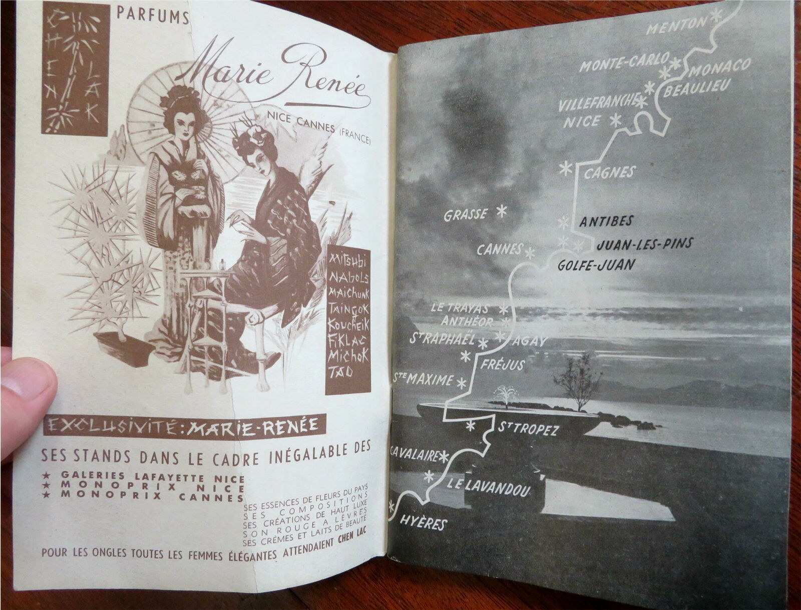 Vintage Galeries Lafayette Brochure Map Paris Advertising France Tourist  Guide