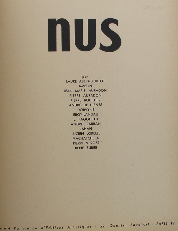 Nus by ALBIN-GUILLOT (Laure), AMSON, AURADON (Jean-Marie), AURDAON ...