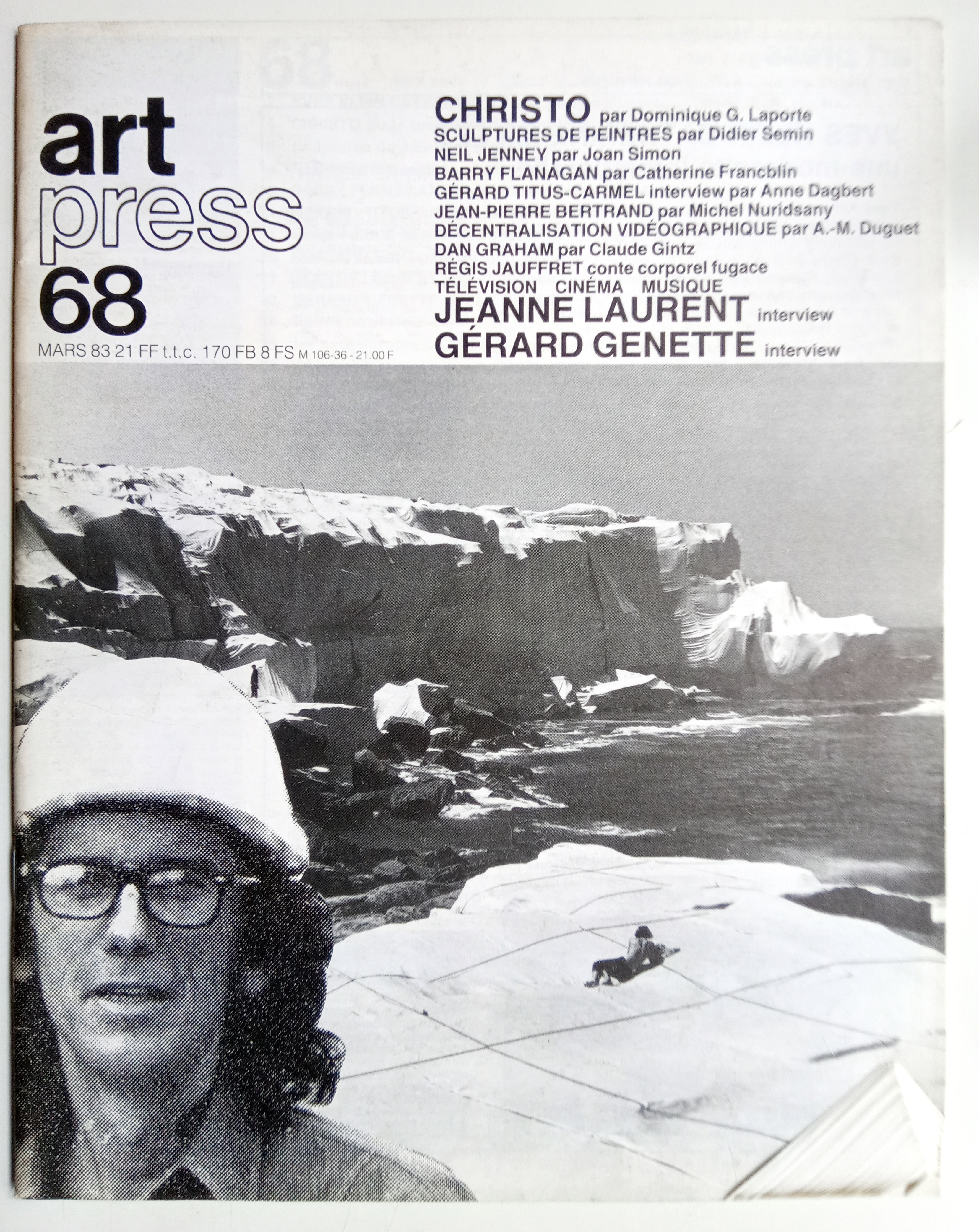 art press n°68 mars 1983 Christo Jenney Titus-Carmel Jauffret Genette Flanagan 