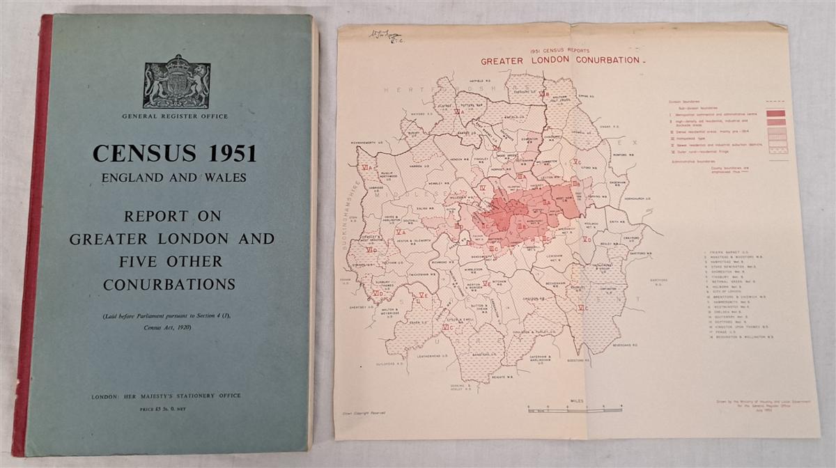 General Register Office, Census 1951 England and Wales Report on Greater  London and Five Other Conurbations by General Register Office: Very Good  Softcover (1956) First Edition. | Bailgate Books Ltd