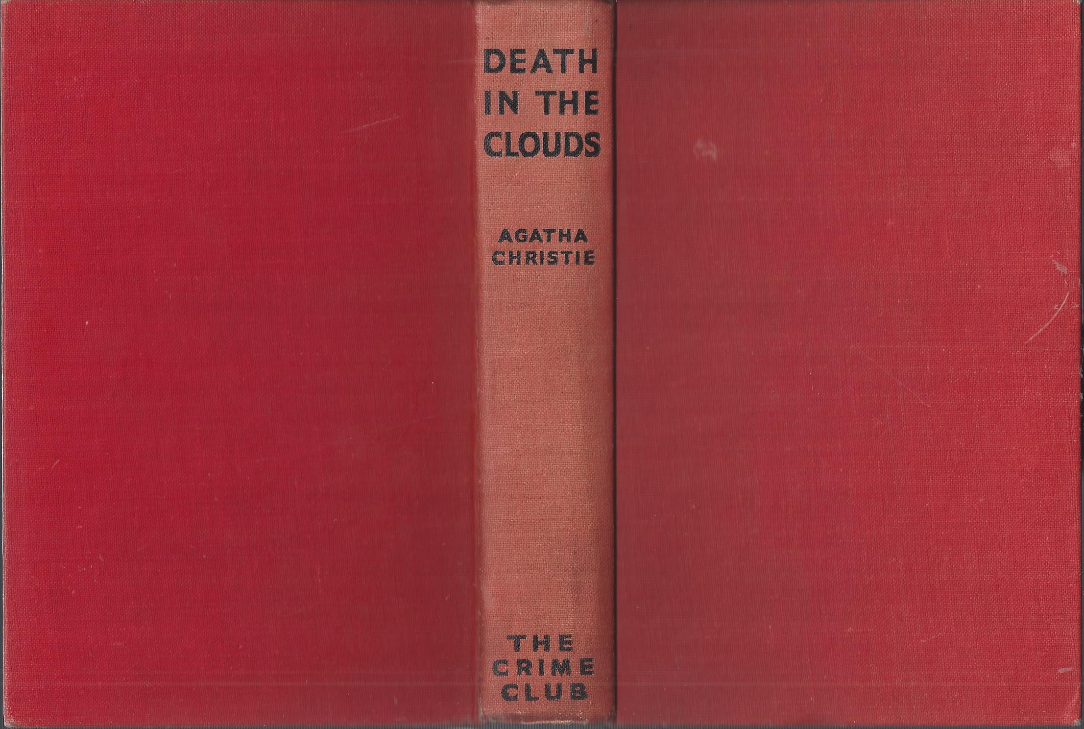 Death In The Clouds - UK 1ST W/ORIGINAL 2ND STATE DUST JACKET by Agatha