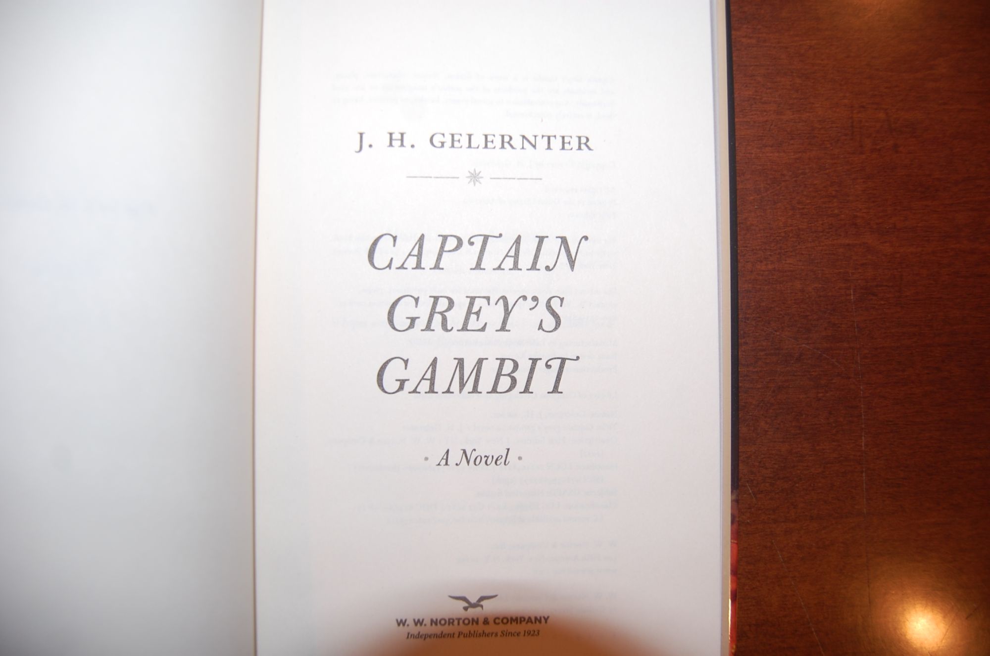 Captain Grey's Gambit - (a Thomas Grey Novel) By J H Gelernter