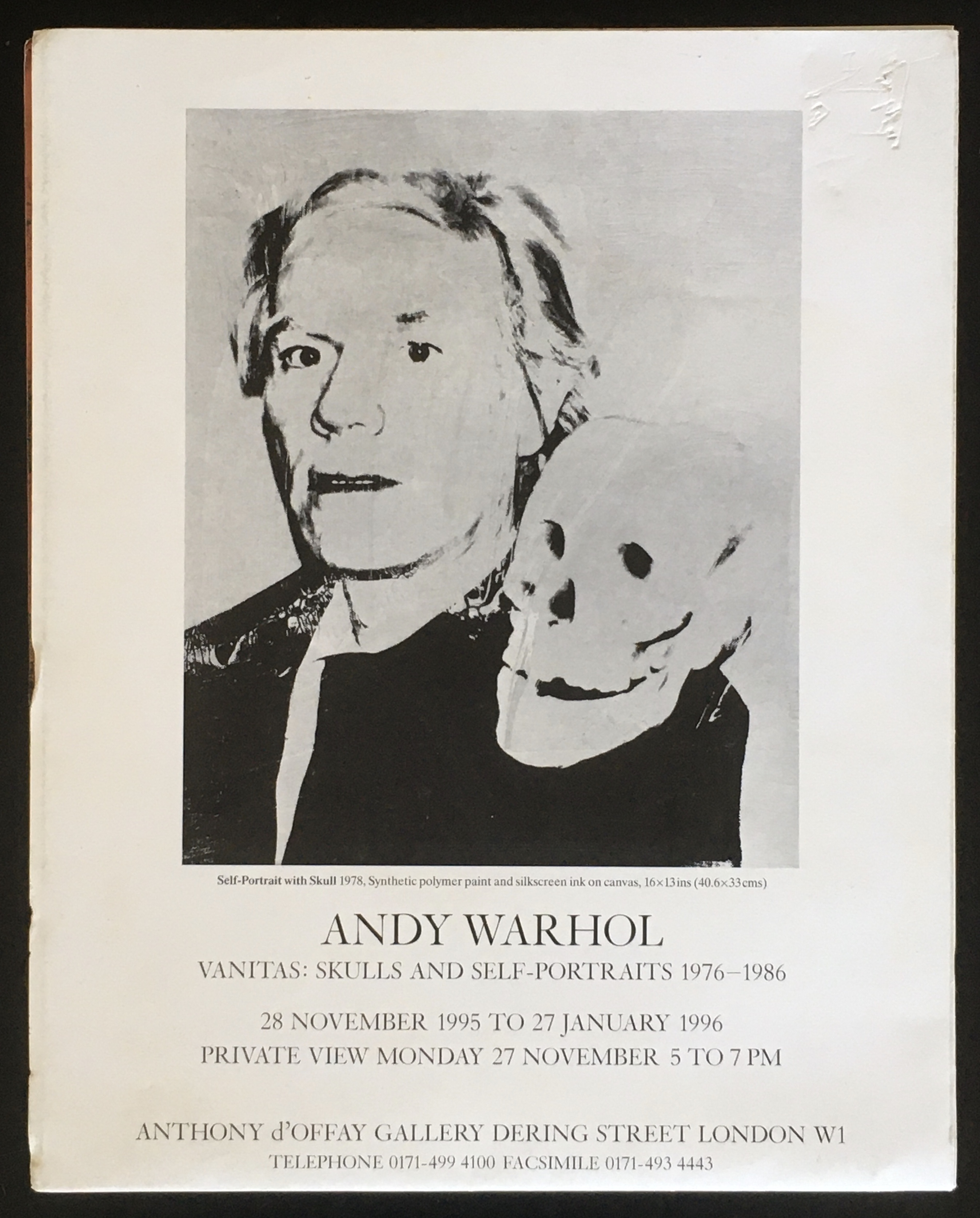 Vanitas: Skulls and Self Portraits 1976-1986 by Andy Warhol: (1996) 1st ...
