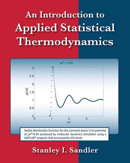An Introduction to Applied Statistical Thermodynamics (Paperback) - Stanley I. Sandler