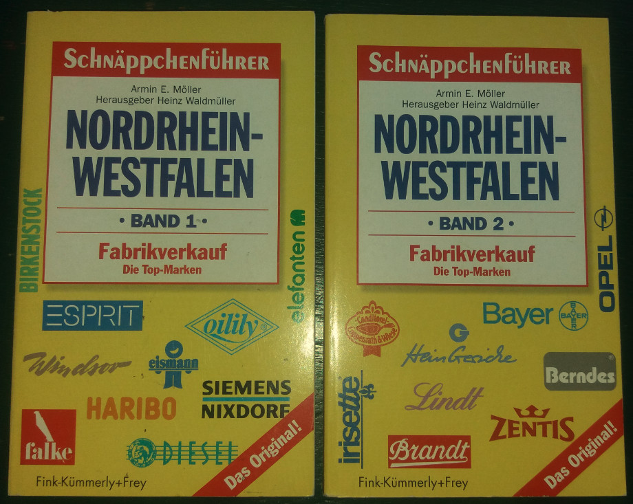 Schnäppchenführer Nordrhein-Westfalen. Bd. 1 und 2. Fabrikverkauf. Die Top-Marken. - Waldmüller, Heinz (Hg.)