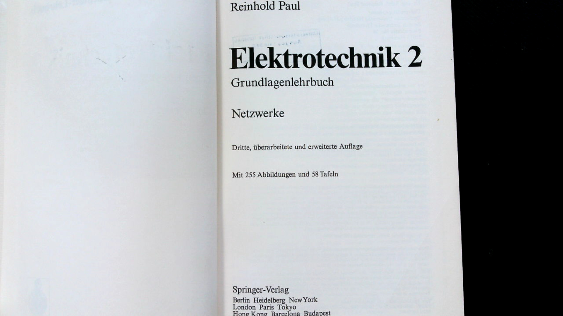 Elektrotechnik Grundlagenlehrbuch Band 2: Netzwerke - Paul, Reinhold