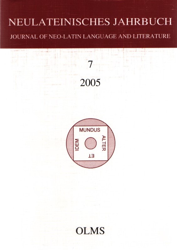 Neulateinisches Jahrbuch. Journal of Neo-Latin Language and Literature. Band 07/2005. - Neuhausen, Karl August und Marc Laureys