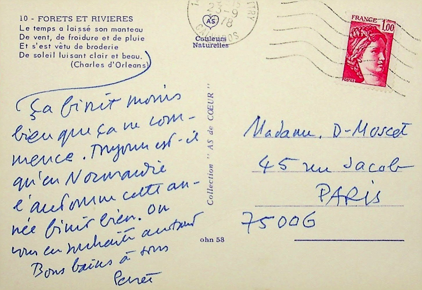 Lettre autographe signée by Jacques Perret (1901-1992), écrivain.: Bon ...