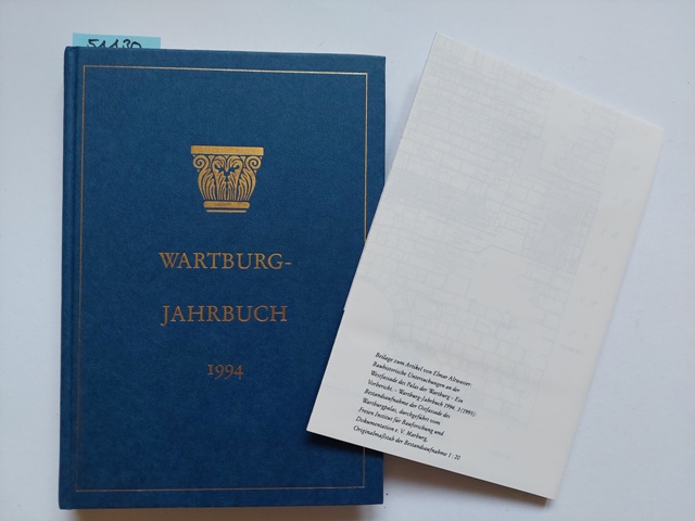 Wartburg Jahrbuch 1994 Herausgegeben von der Wartburg-Stiftung Eisenach. (NF 3. Jg.). M. Abb. u. 1. gef. Beilage - Wartburg, - Stiftung Eisenach