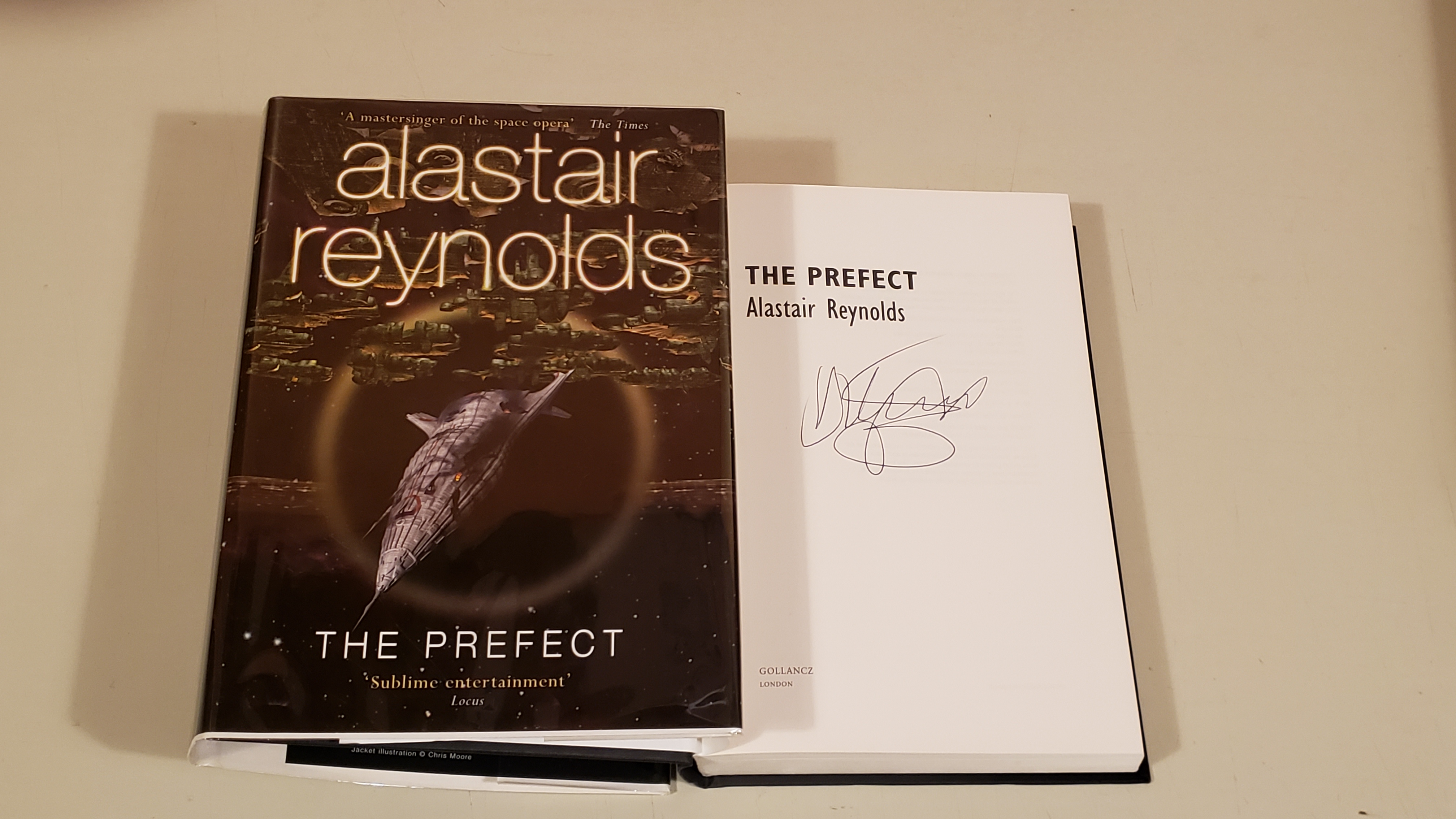 Alastair Reynolds THE PREFECT 1st US ed. HC w/DJ SIGNED
