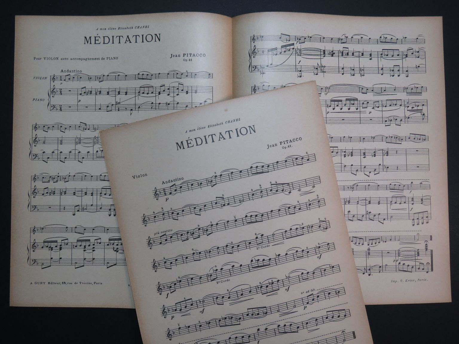 PITACCO Jean Méditation Piano Violon PITACCO Jean Méditation Piano Violon [ ]