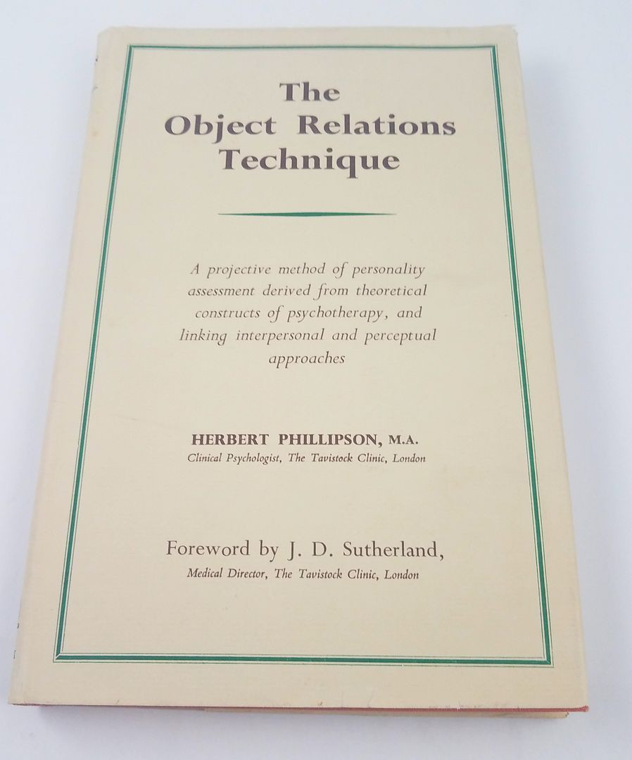 Object Relations Technique by Herbert Phillipson: Very Good Minus ...