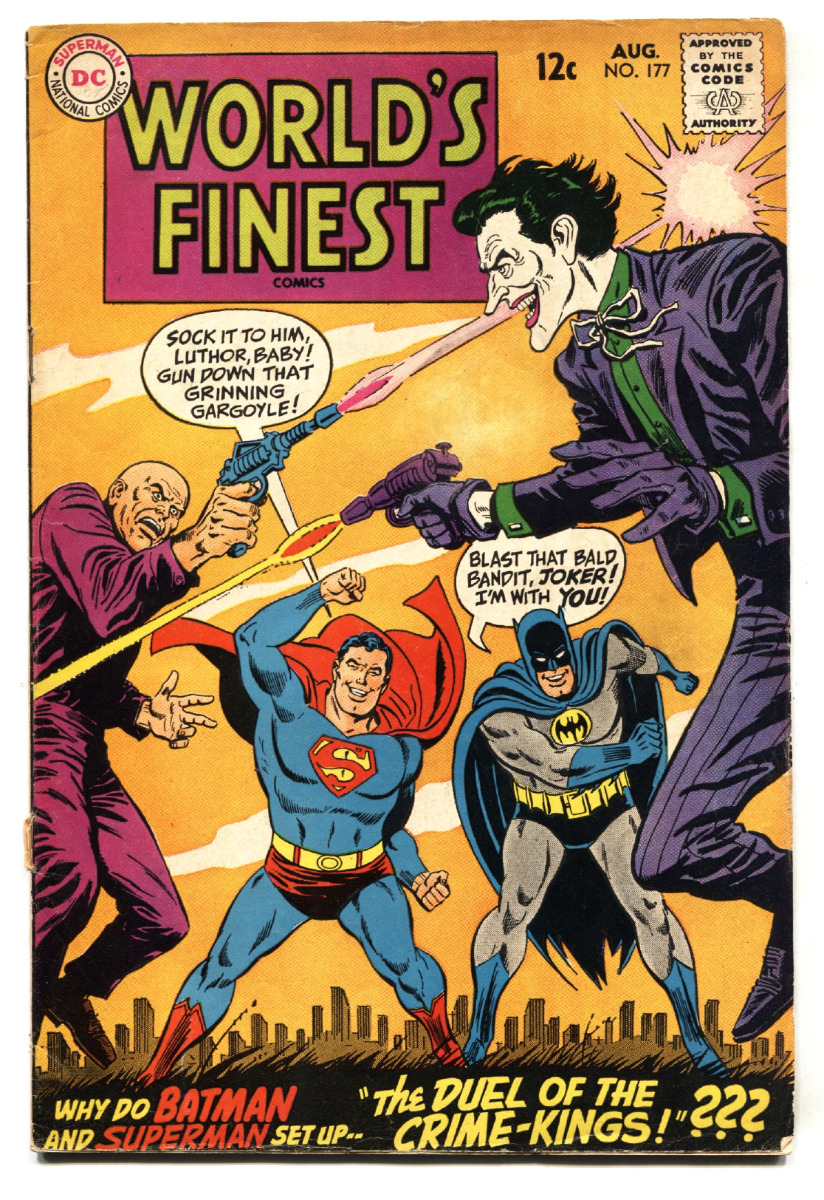 WORLDS FINEST #177 comic book 1968-Joker vs. Lex Luthor-BATMAN-SUPERMAN:  (1968) Comic | DTA Collectibles