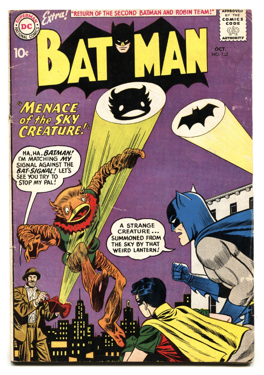Batman #135 comic book 1960- DC Silver Age- Bat Signal cover VG: (1960)  Comic | DTA Collectibles