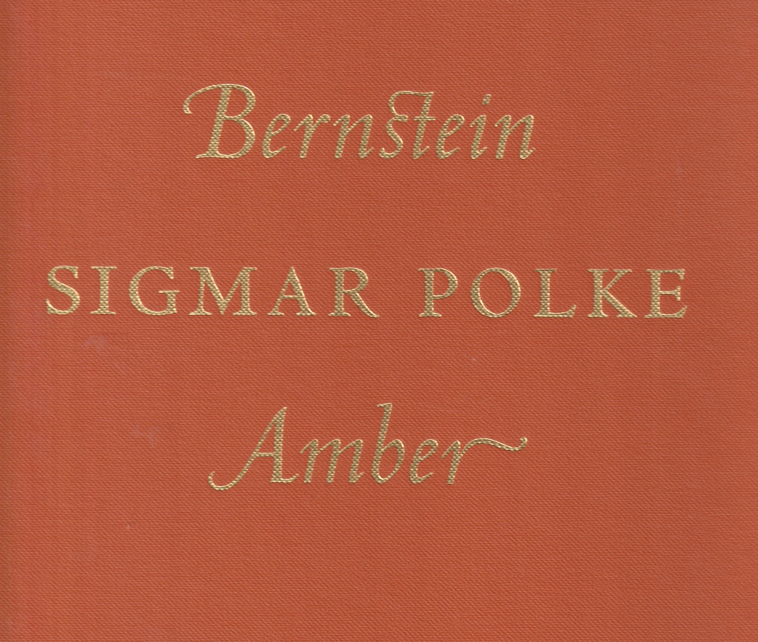 Sigmar Polke. Bernstein / Amber. [Michael Werner, New York/ Kunstkammer Georg Laue, München]. - Causey, Faya/ Georg Laue/ Sigmar Polke;