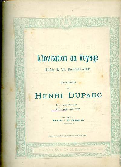 L'invitation au voyage Poésie de Baudelaire von Baudelaire Ch. et ...