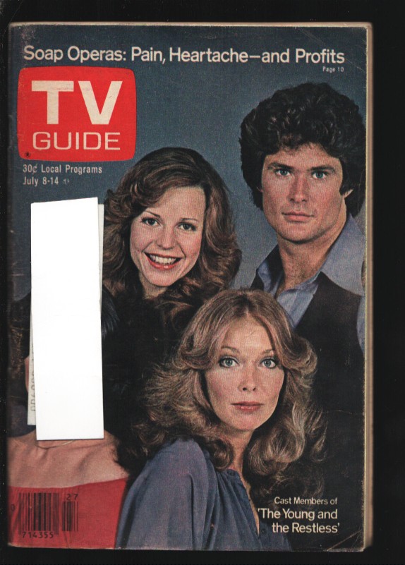 Tv Guide 781978 Young And Restless Cast David Hasselhoff Photo Cover Ny