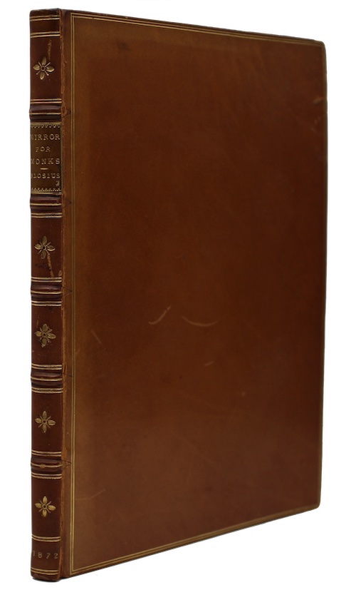 A mirror for monks [COLERIDGE, John Duke]. BLOSIUS, Lewis [ ] [Hardcover]