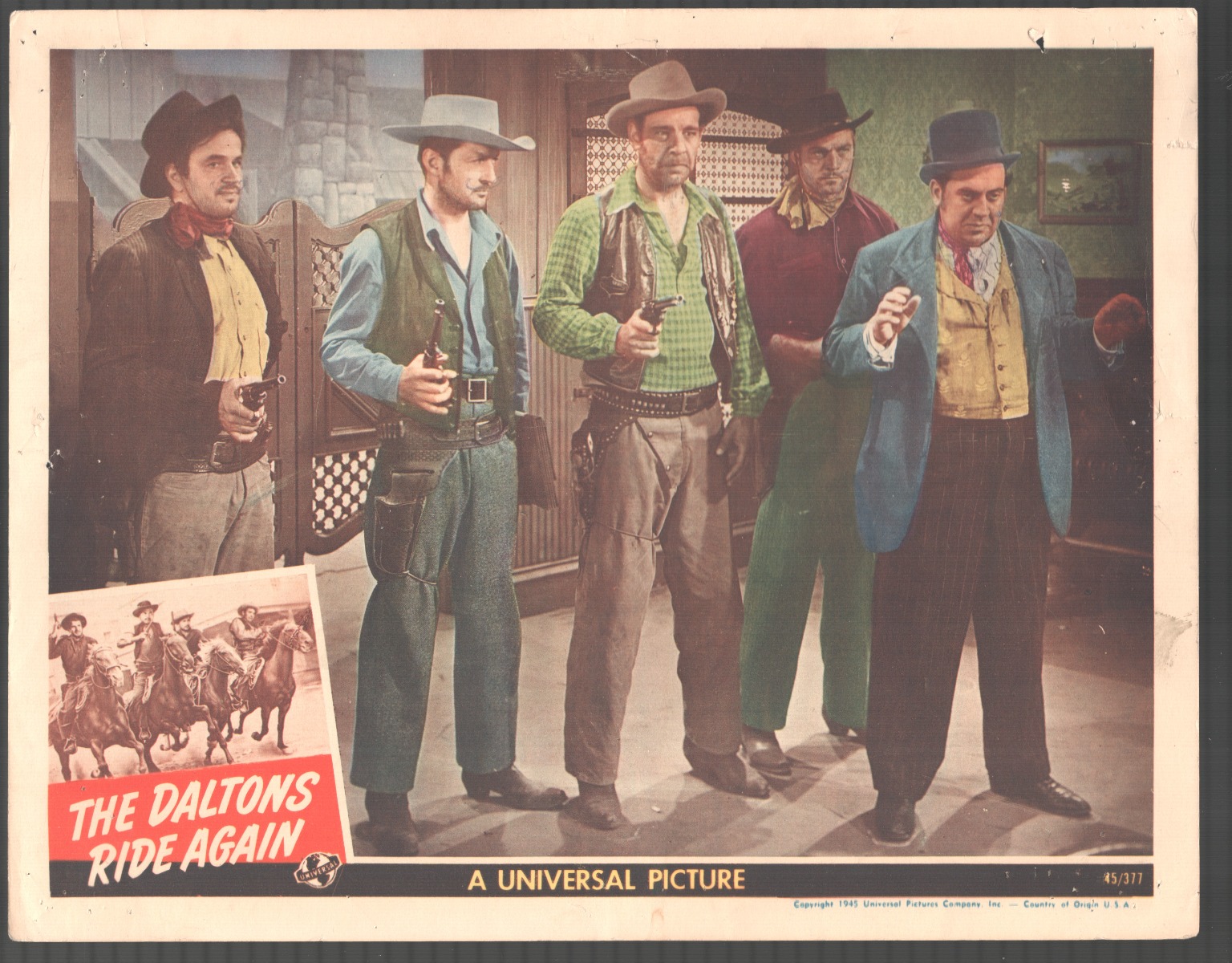 Daltons Ride Again 11'x14' Lobby Card Noah Beery Jr. Lon Chaney Jr. Stanley Andrews Western [Very Good] [Softcover]