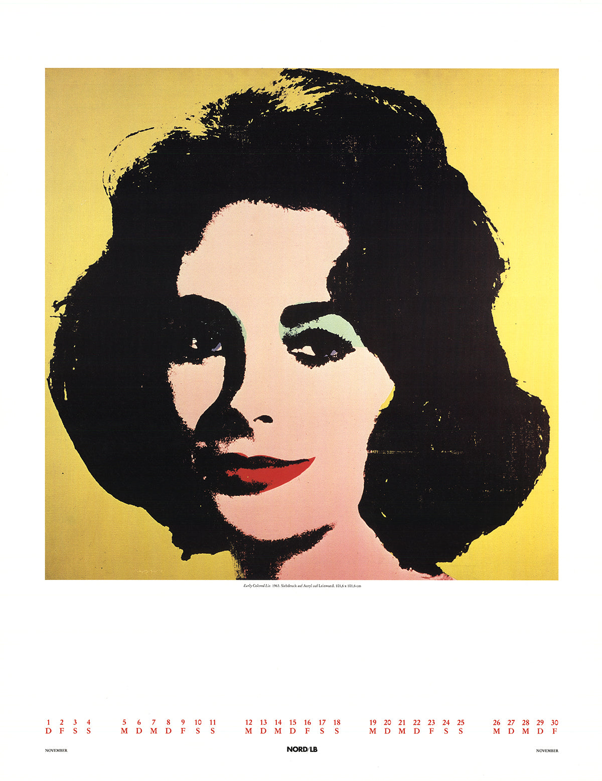 ANDY WARHOL Early Colored Liz 24.5" x 19" Poster 1990 Pop Art Yellow, Black  by Warhol, Andy: (1990) Unsigned Art&nbsp;/&nbsp;Print&nbsp;/&nbsp;Poster |  Art Wise