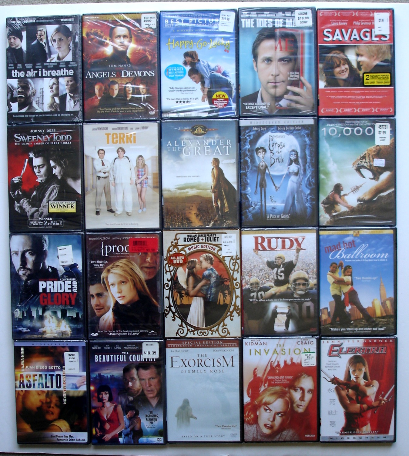 Lot of 20 NEW/SEALED Movie DVDs: New | Silicon Valley Fine Books