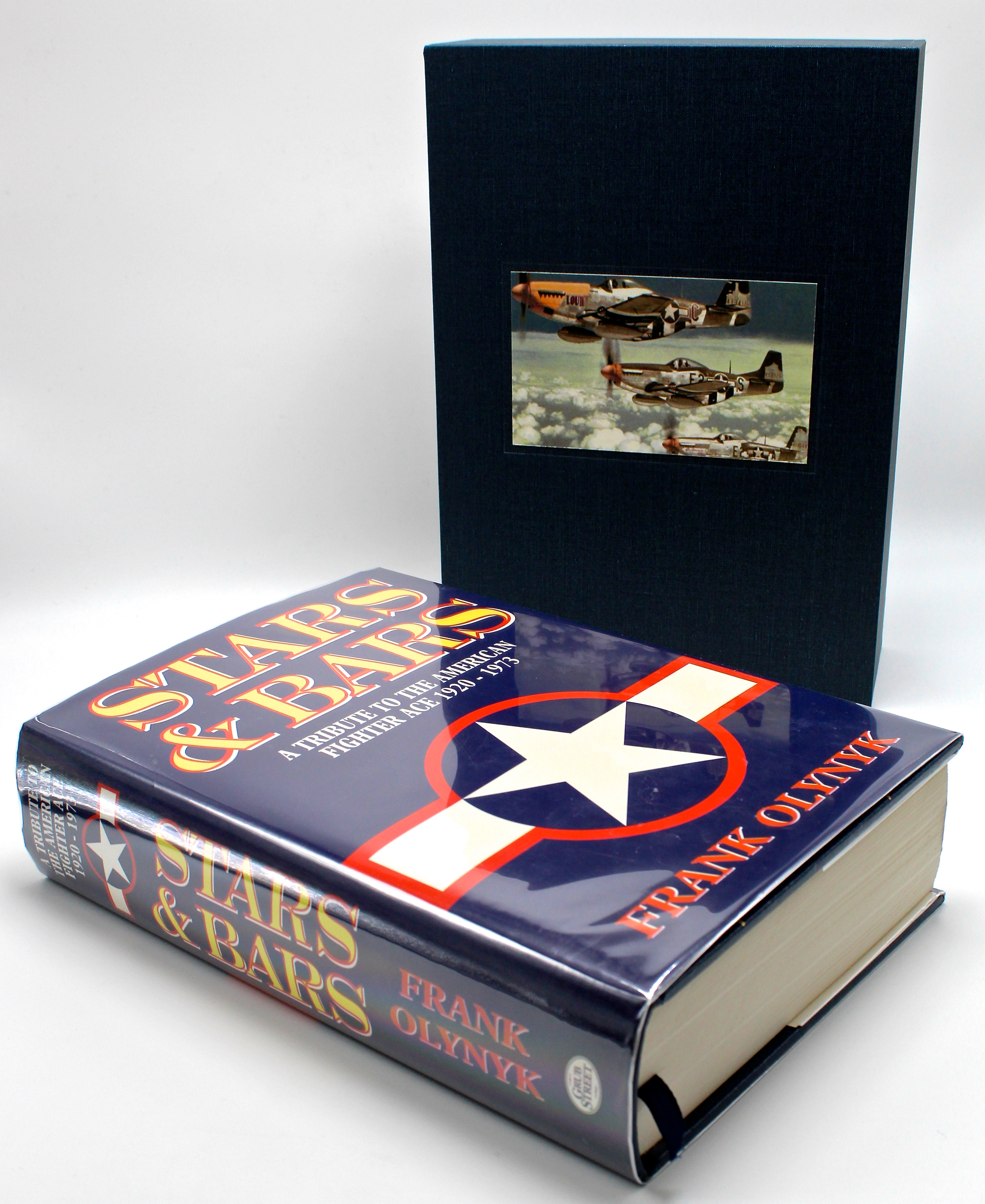 Stars and Bars: A Tribute to the American Fighter Ace 1920-1973, by Frank Olynyk, Deluxe Limited Edition, Signed by Olynyk and 13 Fighter Aces by Frank Olynyk: Good Hardcover (1995) Limited Edition, Stars and Bars: A Tribute to the American Fighter Ace 1920-1973, by Frank Olynyk, Deluxe Limited Edition, Signed by Olynyk and 13 Fighter Aces by Frank Olynyk: Good Hardcover (1995) Limited Edition,