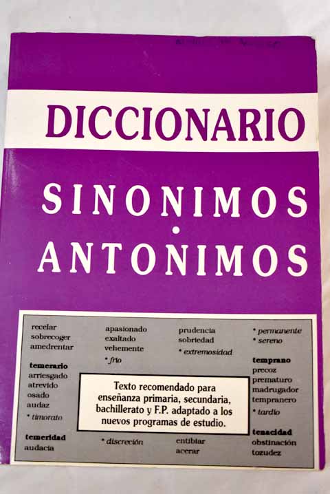 Diccionario sinónimos, antónimos - Various