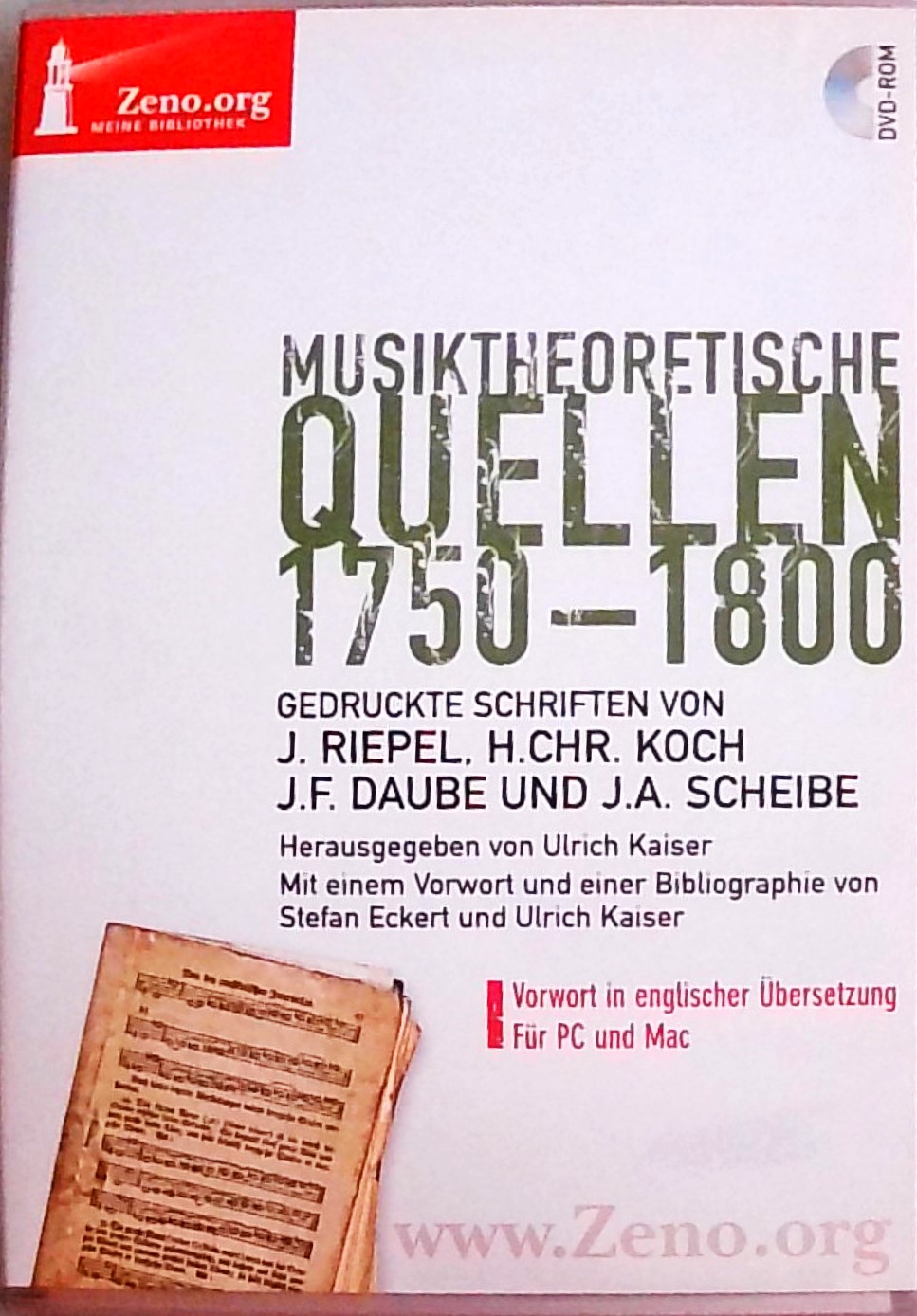 Zeno.org 015 Musiktheoretische Quellen 1750-1800 (PC+MAC-DVD) - Kaiser, Ulrich