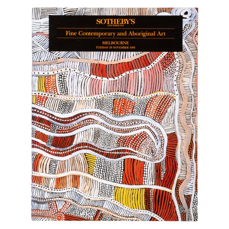 Sotheby's Fine Contemporary and Aboriginal Art. Melbourne Tuesday 28