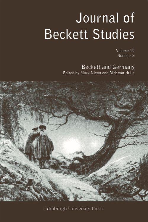 Beckett and Germany: Journal of Beckett Studies Volume 19 Number 2