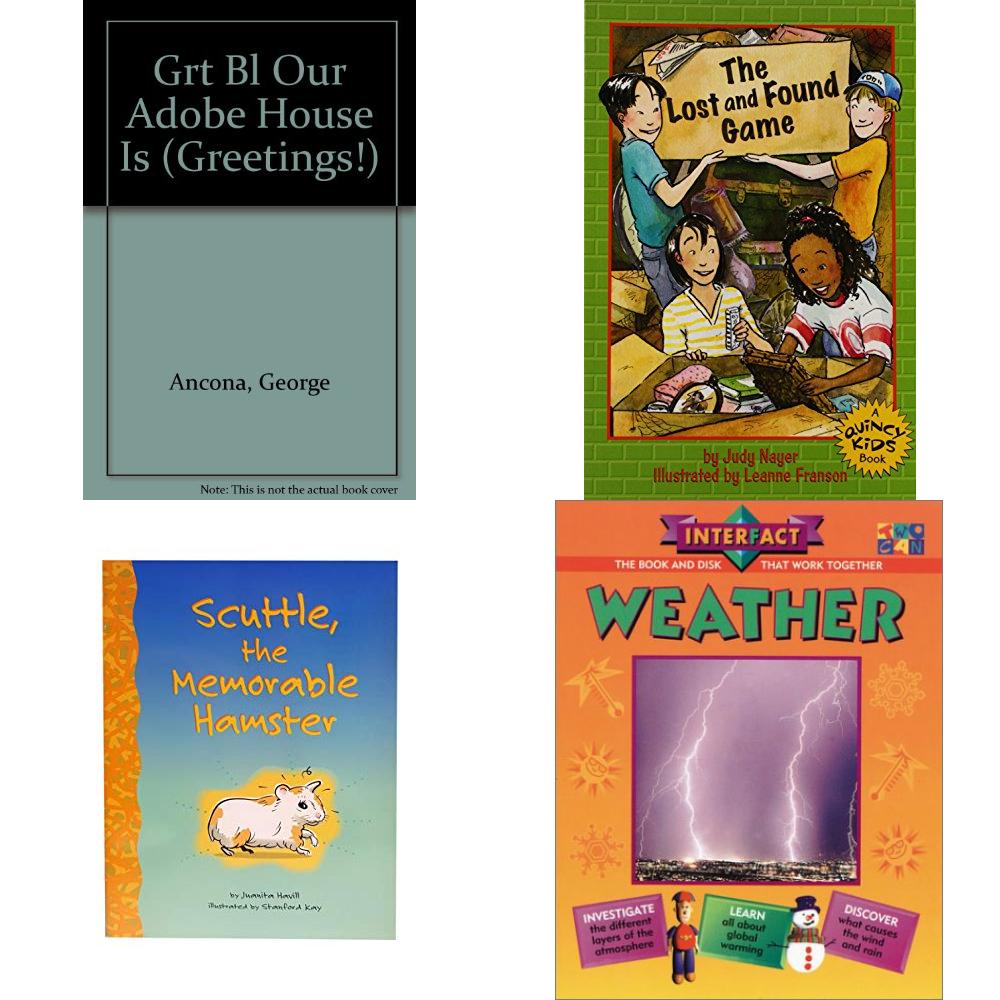 Children's Fun & Educational 4 Pack Paperback Book Bundle (Ages 6-12): Grt Bl Our Adobe House Is Greetings!, THE LOST AND FOUND GAME, SINGLE COPY, FI