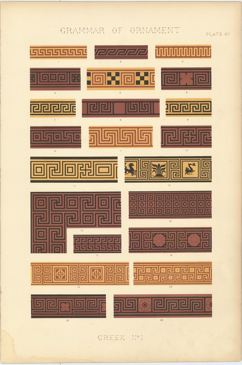 Grammar of Ornament. Greek No. 1. [JONES, Owen]. [ ]