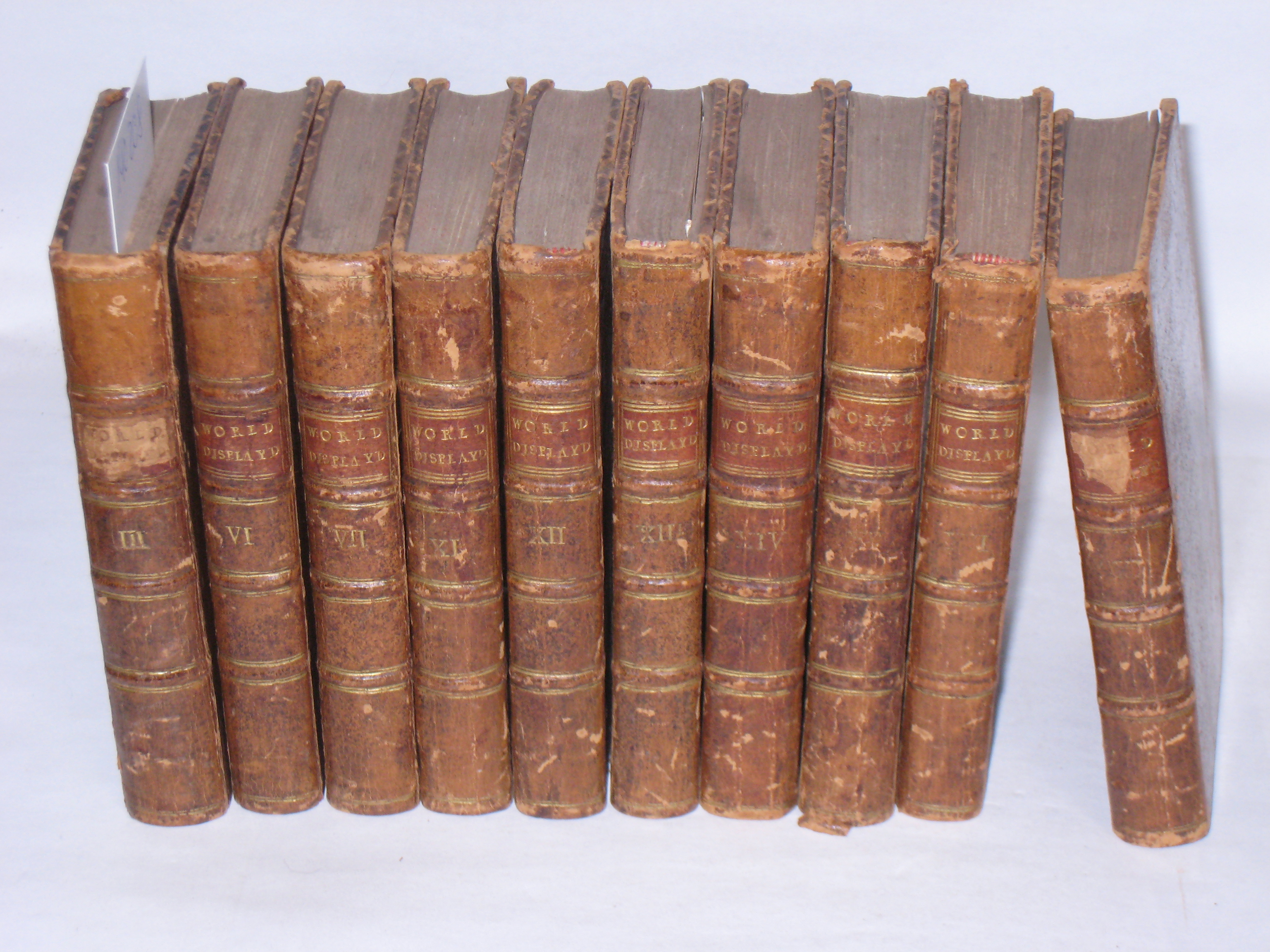 The world displayed;. or, a curious collection of voyages and travels. Selected from the wirtiers of all nations . In which the Conjectures and Interpolations of Several vain Editors and Translators are expunged. 10 Bände: Vol. III, VI, VII, XI, XII, XIII, XIV, XV, XVI, XX - Diverse