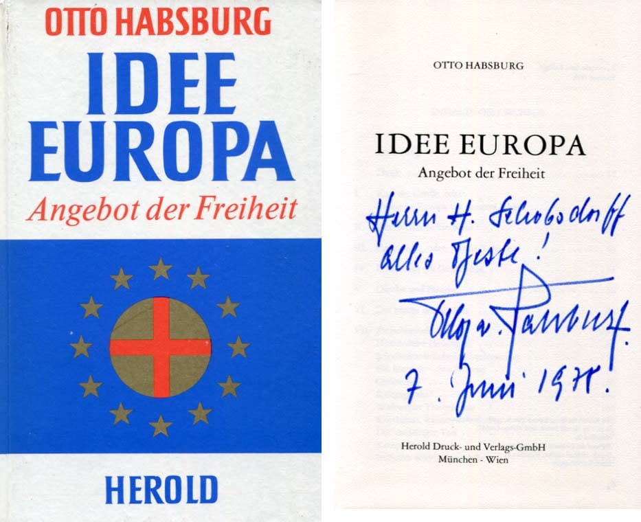 Otto von Habsburg Autograph | signed programmes / books by Otto von ...