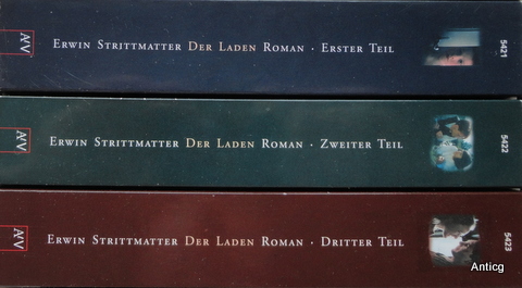 Der Laden. Roman-Trilogie. Erster Teil. Zweiter Teil. Dritter Teil. 3 Bände in Schuber. - Strittmatter, Erwin