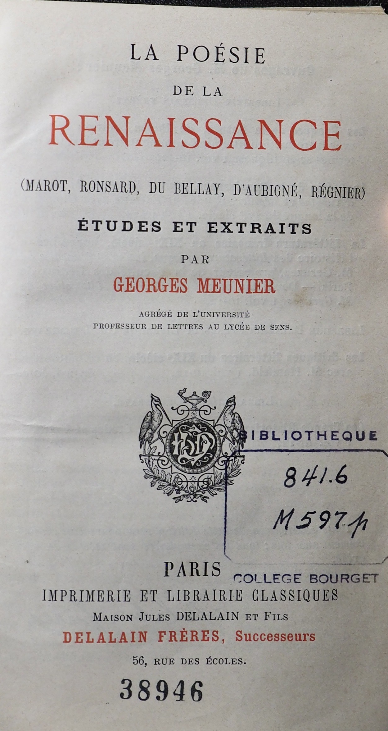 Poesie Quasimodo Ed è Subito Sera La Poésie de la Renaissance ( Marot, Ronsard, du Bellay, D'aubigné