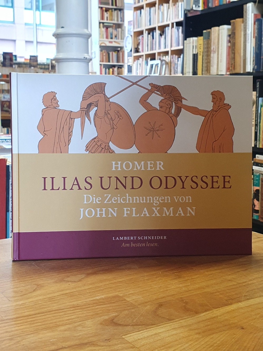 Ilias und Odyssee - Die Zeichnungen von John Flaxman - Mit einer kunsthistorischen Einleitung von Anja Grebe, - Homer,
