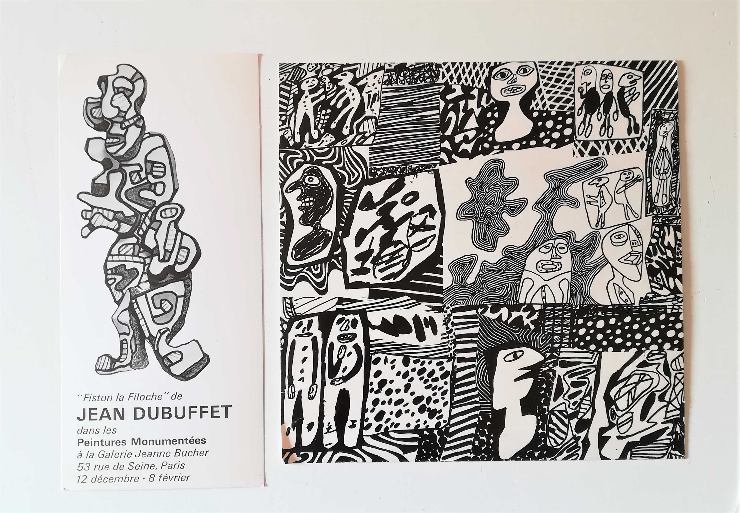 2 invitation cards JEAN DUBUFFET [Fine]