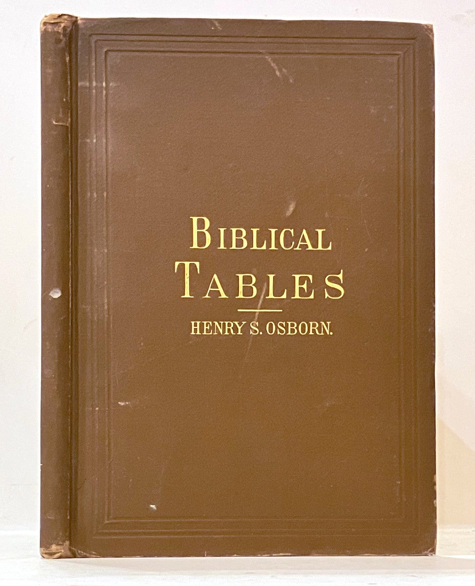Biblical Tables An Epitome Of Various Important Statistics Of The