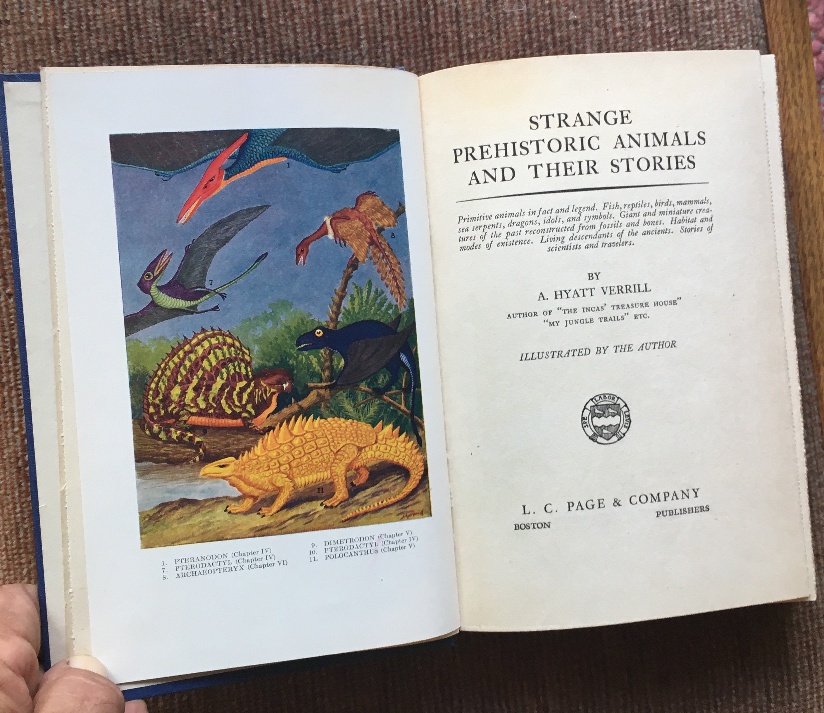 STRANGE PREHISTORIC ANIMALS and their STORIES. by VERRILL, A. HYATT.: Near  Fine Hardcover (1948) 1st Edition | Come See Books Livres