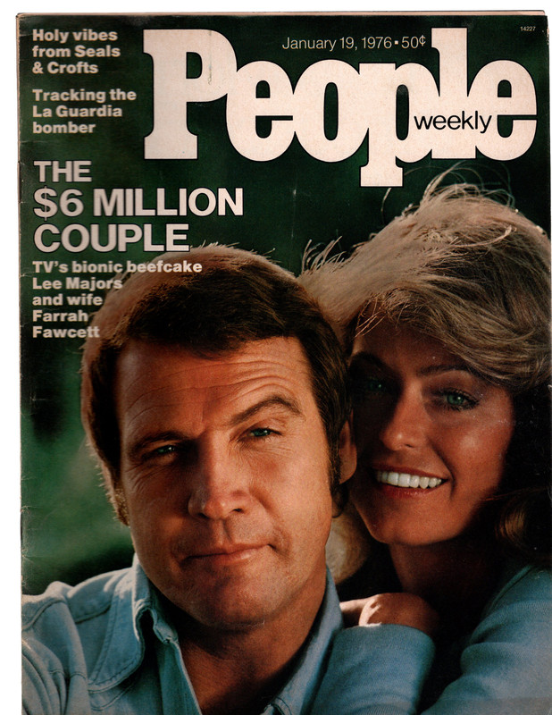PEOPLE WEEKLY MAGAZINE : THE $6 MILLION COUPLE. LEE MAJORS AND FARRAH  FAWCETT ON FRONT COVER. JANUARY 19, 1976. by People: (1976)  Magazine / Periodical | Once Read Books