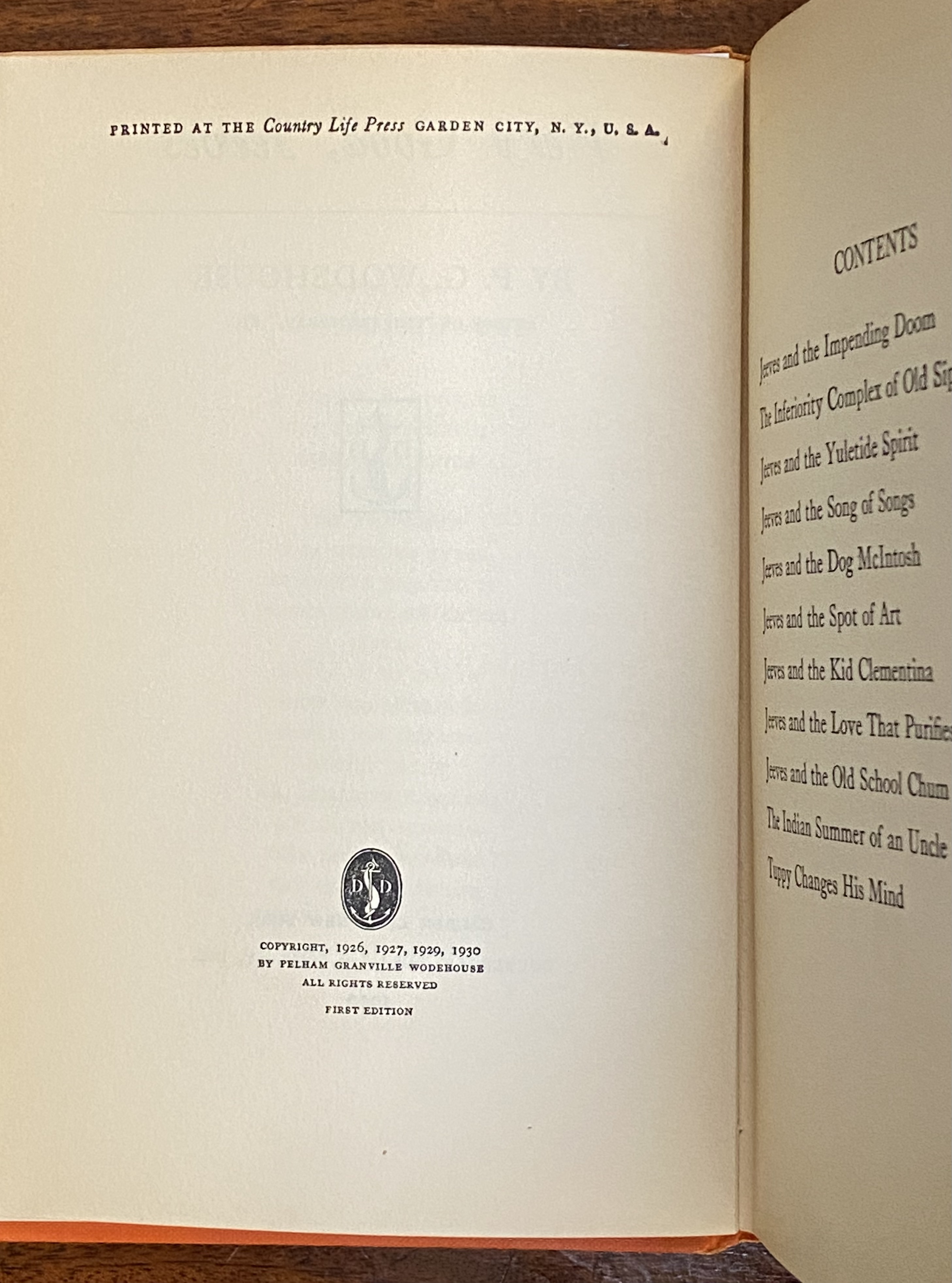 VERY GOOD, JEEVES By WODEHOUSE, P.G | Small 8vo., Orange Cloth, Stamped In Black, In Later Dust Jacket; 312 Pages, With An Eight-page Catalog | 1930 | Herbert Jenkins Limited - Foto 11