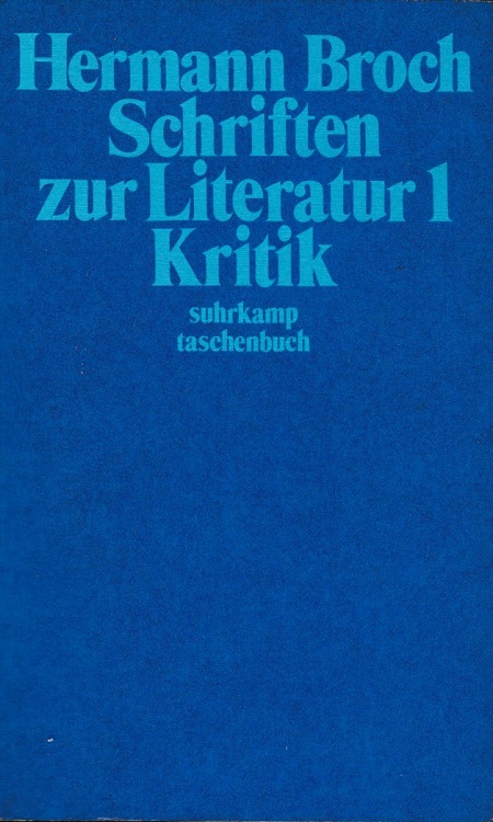 Schriften zur Literatur - Broch, Hermann