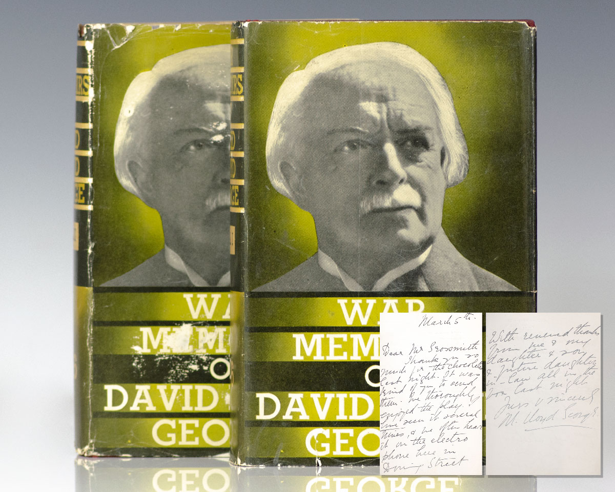 [Signé] War Memoirs of David Lloyd George. Lloyd George, David [ ] [Couverture rigide]