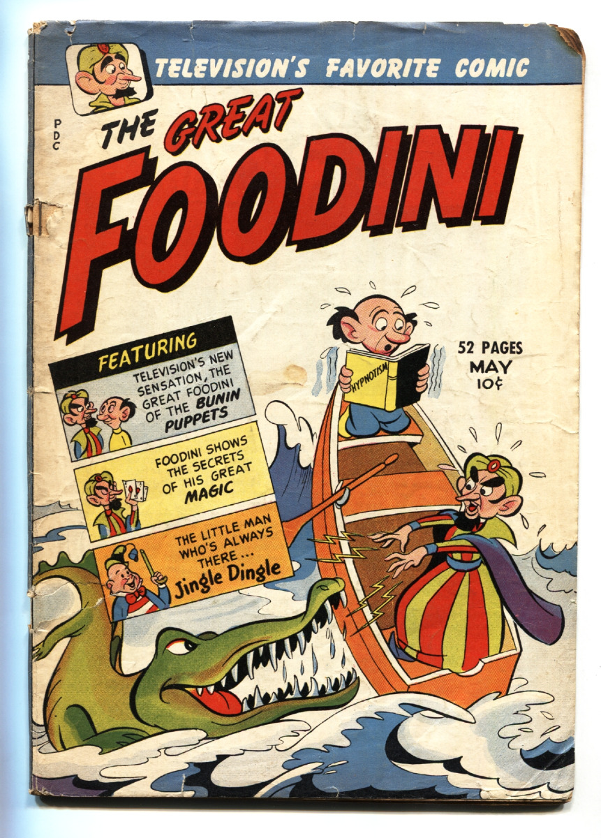 FOODINI #3-1950-Alligator cvr-TV-PUPPETS-comic book: (1950) Comic | DTA  Collectibles