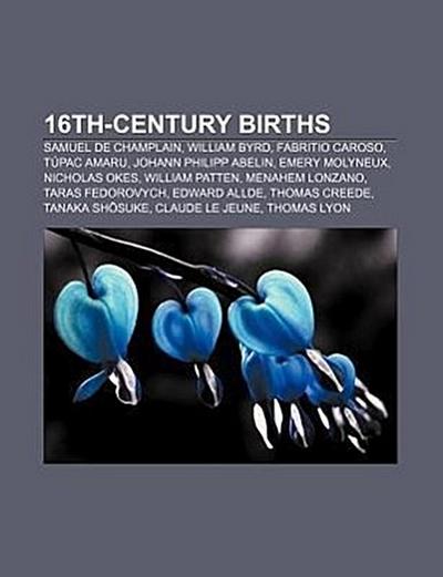 16th-century births : Samuel de Champlain, William Byrd, Fabritio Caroso, Túpac Amaru, Johann Philipp Abelin, Emery Molyneux, Nicholas Okes, William Patten, Menahem Lonzano, Taras Fedorovych, Edward Allde, Thomas Creede, Tanaka Shosuke, Claude Le Jeune - Source