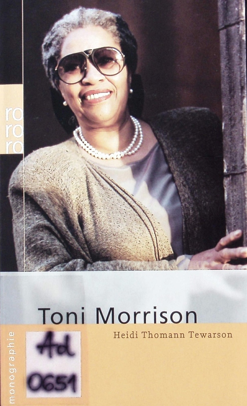 Toni Morrison. - Thomann Tewarson, Heidi