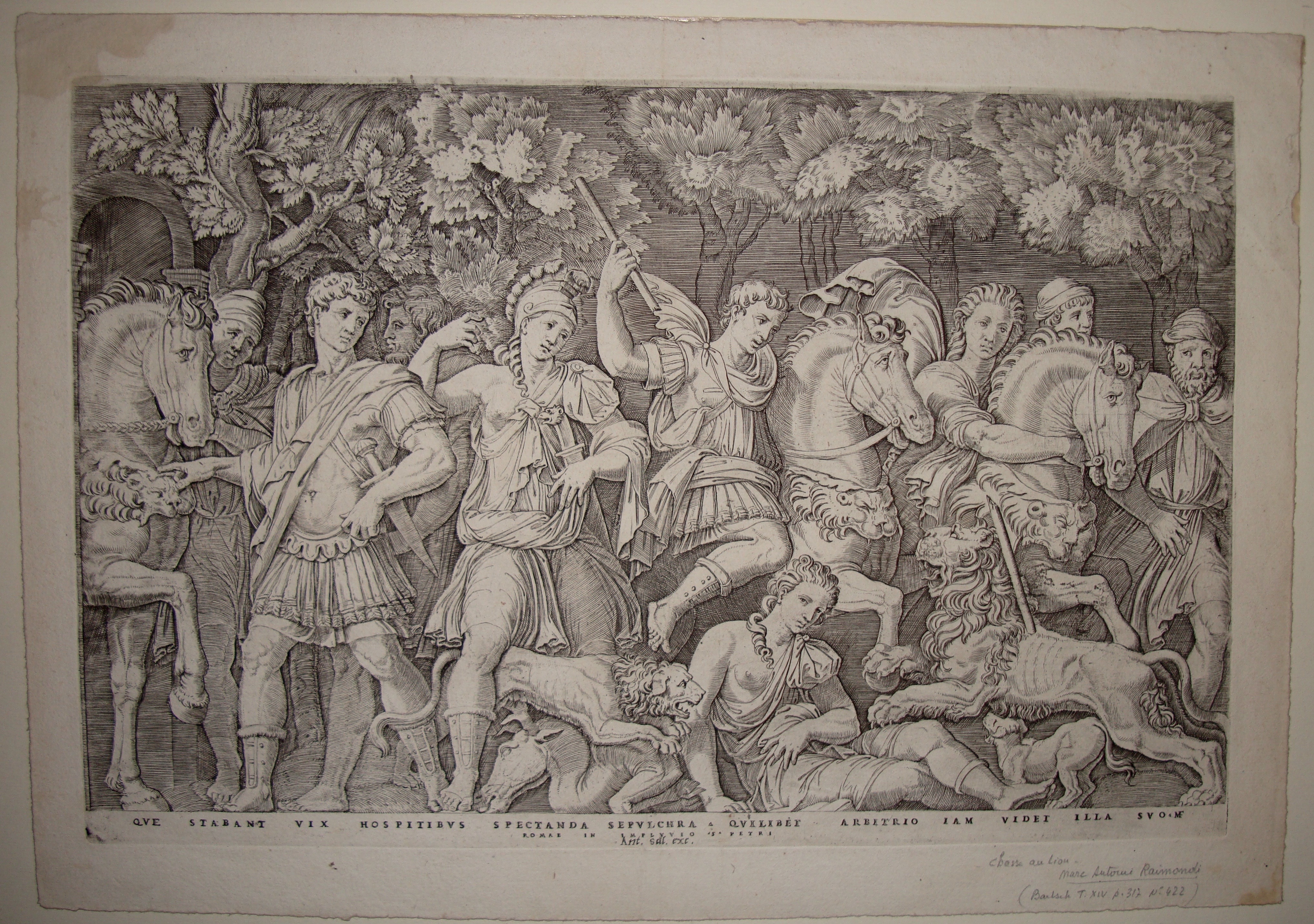 Chasse au lion RAIMONDI Marcantonio [Très bon]