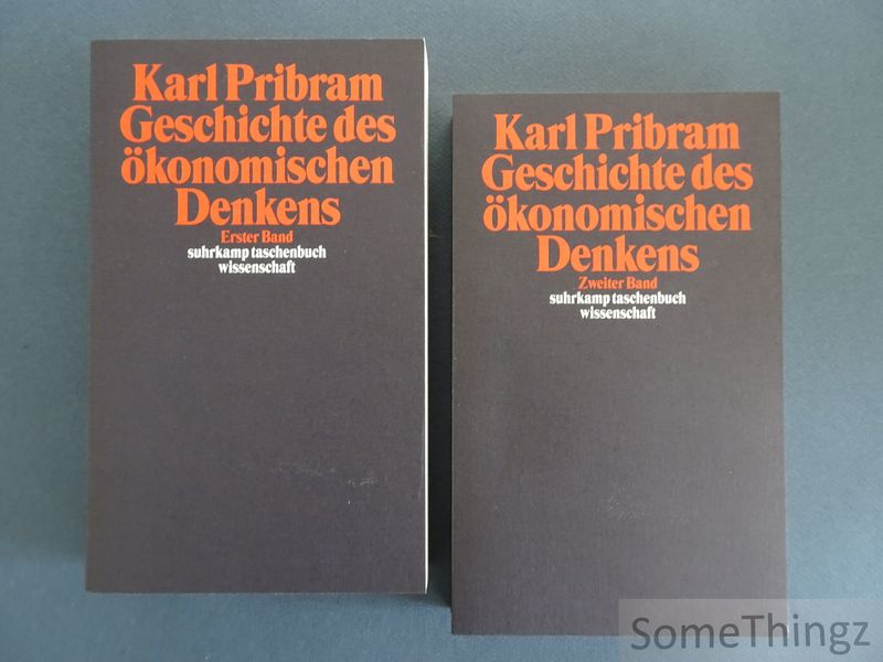 Geschichte des ökonomischen Denkens. (2 Bde.) - Pribram, Karl.